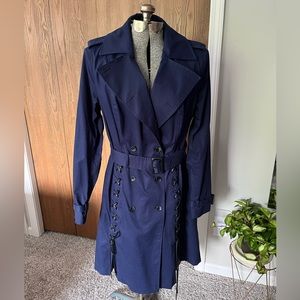 Prabal Gurung X Lane Bryant Navy Trench Coat